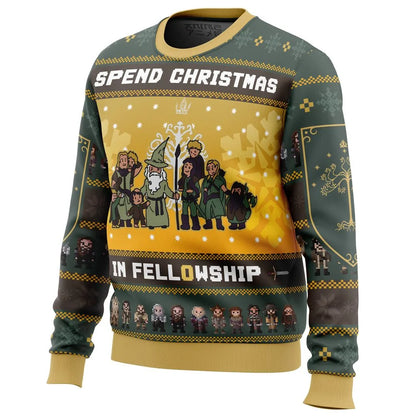 Spend Christmas In Fellowship Ugly Christmas Sweater - Christmas Jumper (back)