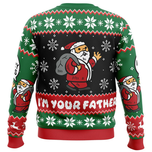Spoiler: Santa's Not Real Ugly Christmas Sweater - Christmas Jumper (back)