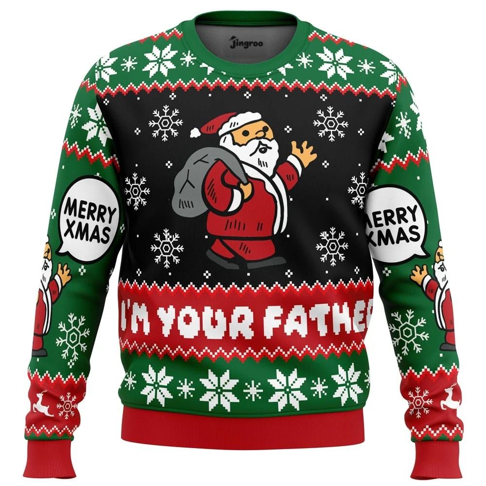 Spoiler: Santa's Not Real Ugly Christmas Sweater - Christmas Jumper (front)
