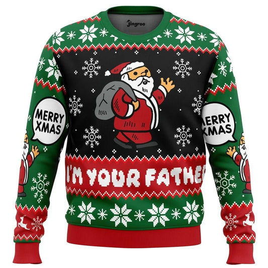 Spoiler: Santa's Not Real Ugly Christmas Sweater - Christmas Jumper (front)