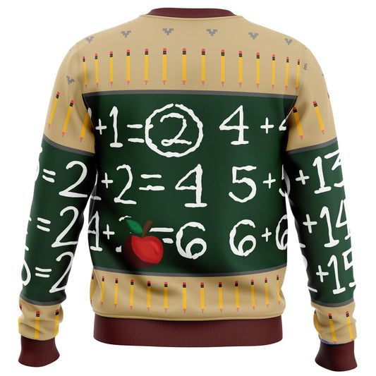 Teacher's Pet Survivor Knit Ugly Christmas Sweater - Christmas Jumper (back)