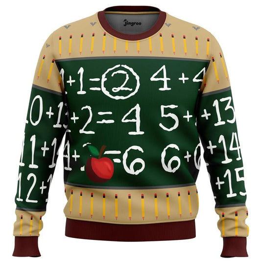 Teacher's Pet Survivor Knit Ugly Christmas Sweater - Christmas Jumper (front)
