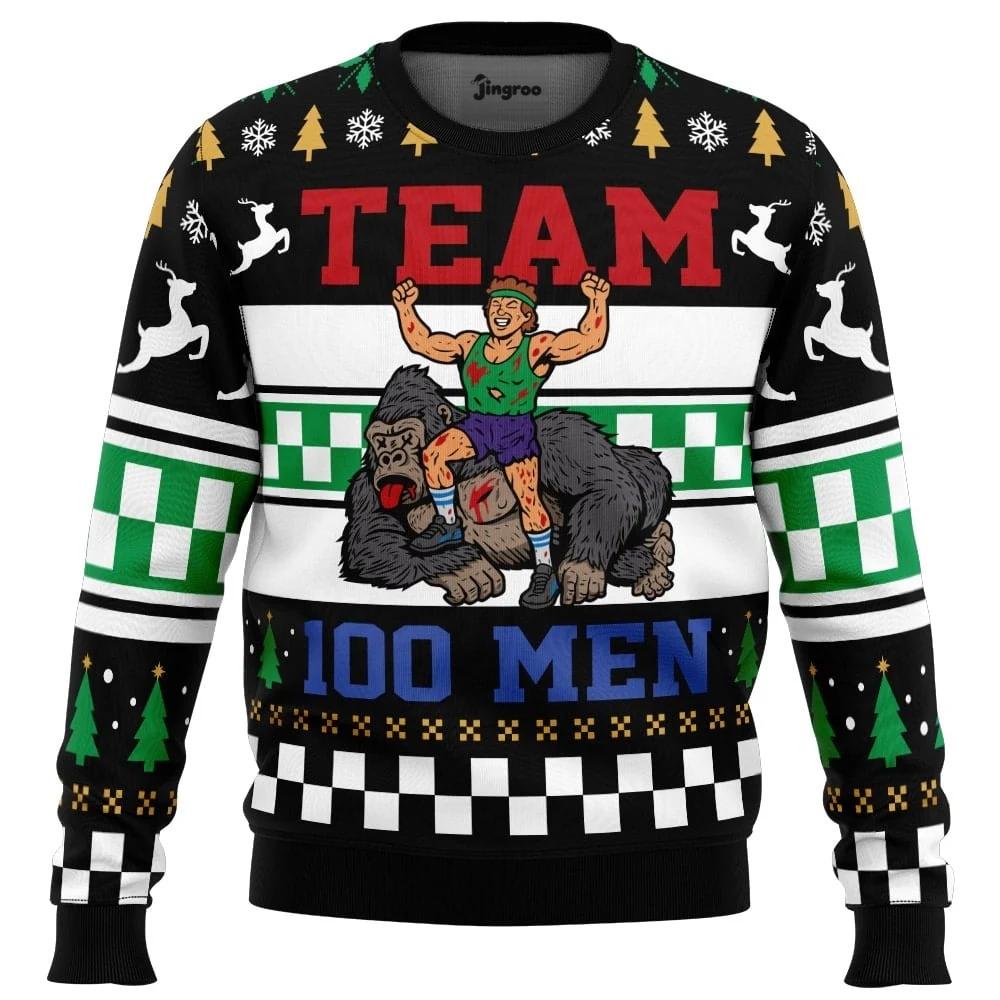 Team 100 Men Ugly Christmas Sweater - Christmas Jumper (front)