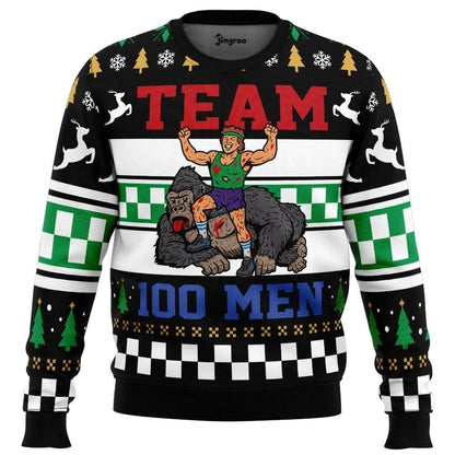 Team 100 Men Ugly Christmas Sweater - Christmas Jumper (front)