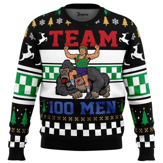 Team 100 Men Ugly Christmas Sweater - Christmas Jumper (front)
