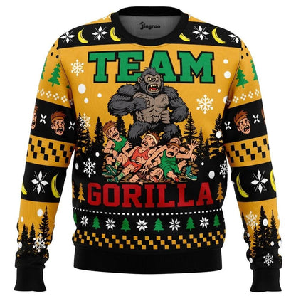 Team Gorilla Ugly Christmas Sweater - Christmas Jumper (front)