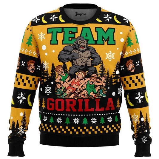 Team Gorilla Ugly Christmas Sweater - Christmas Jumper (front)