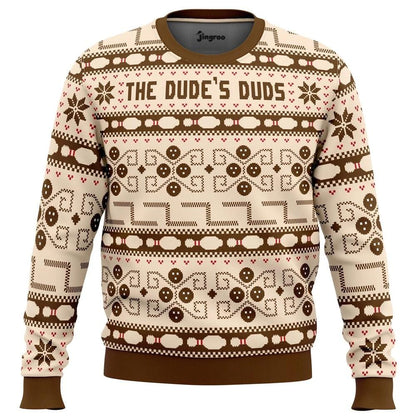 The Dude Abides In This Sweater Ugly Christmas Sweater - Christmas Jumper (front)