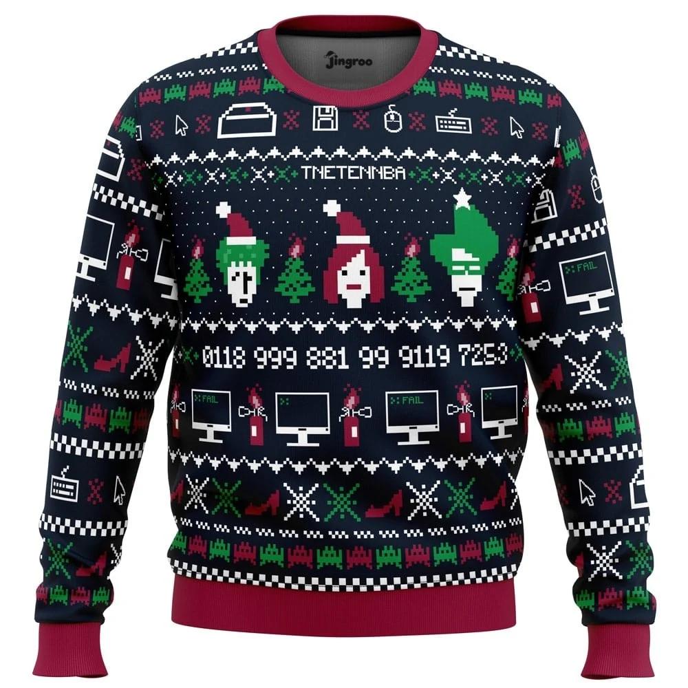 The X-Mas Crowd Ugly Christmas Sweater - Christmas Jumper (front)