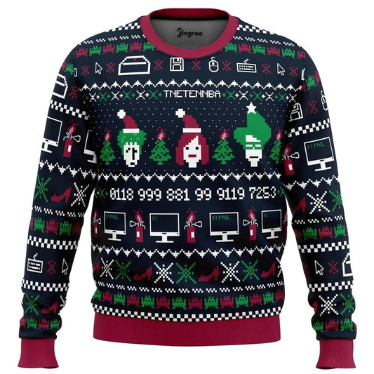 The X-Mas Crowd Ugly Christmas Sweater - Christmas Jumper (front)