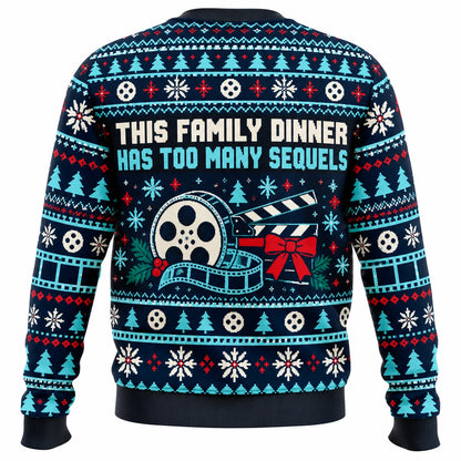 Waiting for the Holiday Credits Ugly Christmas Sweater - Christmas Jumper (back)
