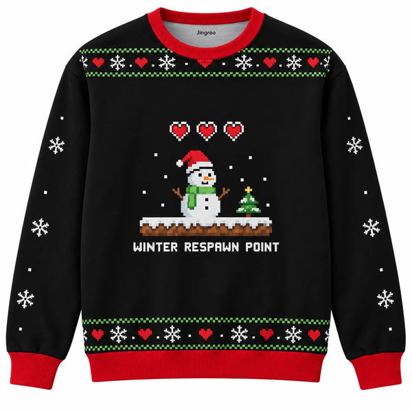 Winter Respawn Point Ugly Christmas Sweater