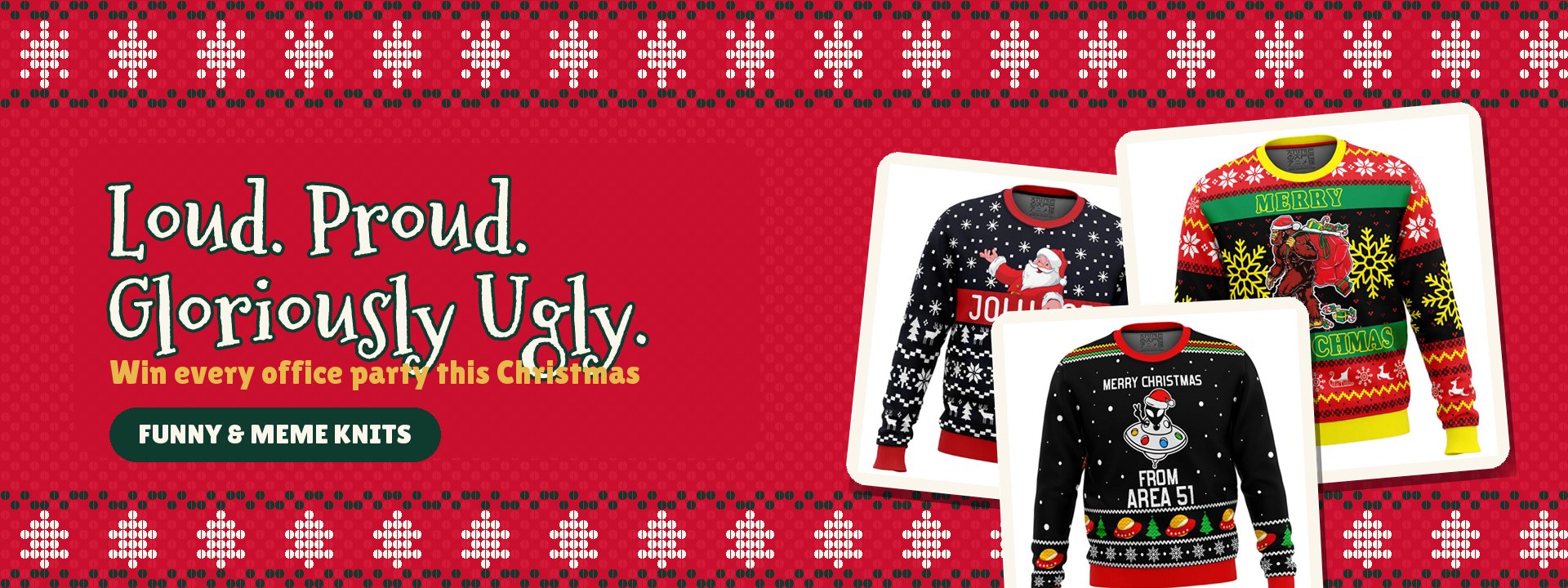 Funny and meme ugly Christmas sweaters