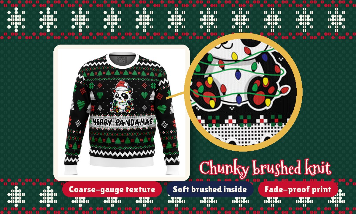Chunky brushed knit, printed loud